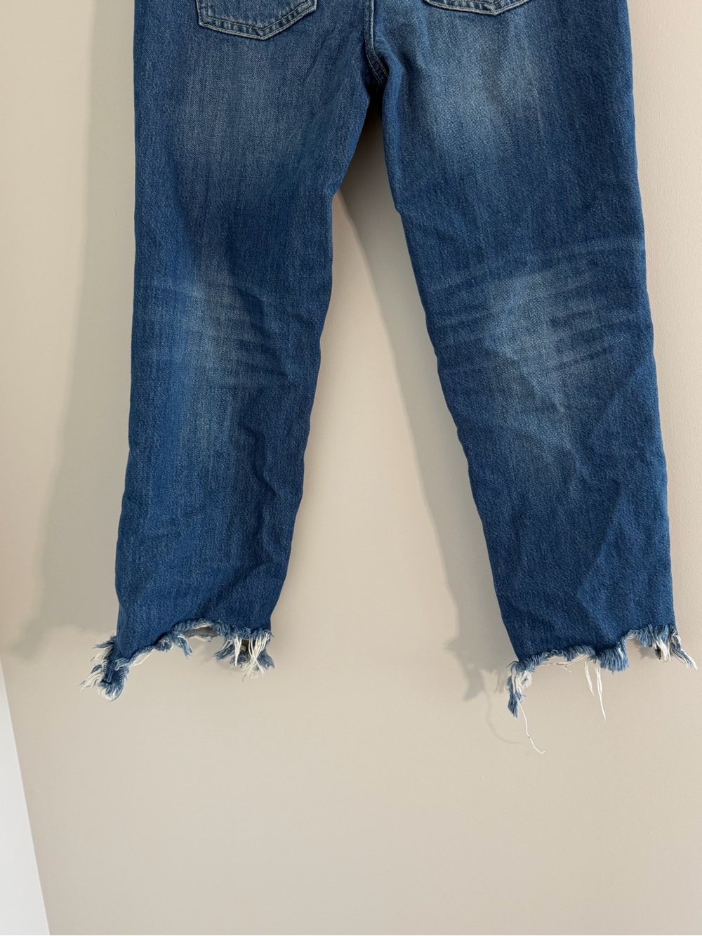 Free People We The Free Distressed Straight Leg Cropped Jeans Womens 28 Raw Hem - Picture 10 of 11